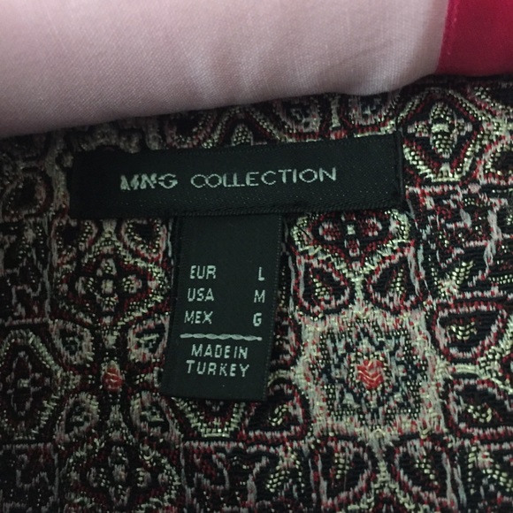 Mango MNG jacquard dress with padded shoulders - Picture 5 of 8